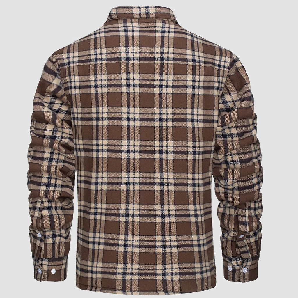 Men’s Lined Checked Shirt Jacket