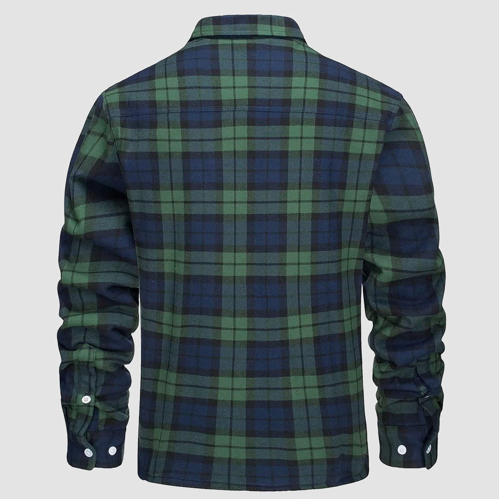 Men’s Lined Checked Shirt Jacket