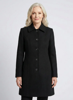 Women’s Elegant Classic Tailored Coat Black