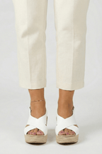Women’s Comfortable Wedge Crossover Slingback Sandals White