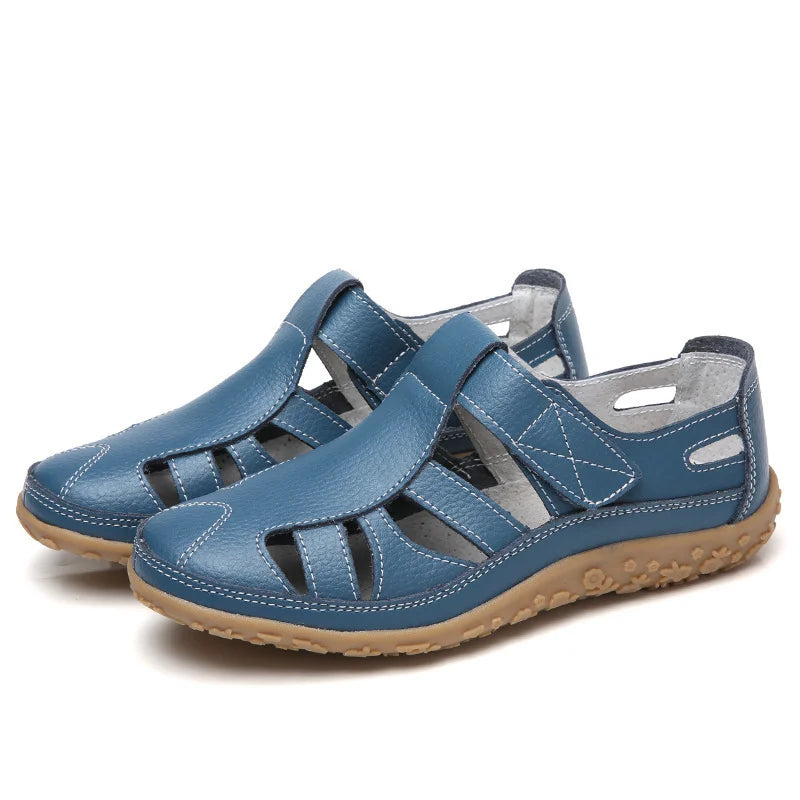 Women’s Casual Cutout Walking Sandals for Spring and Summer Blue