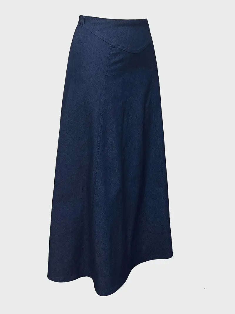 Women’s Long Flared Denim Skirt