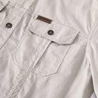 Men’s Sturdy Long-Sleeve Cargo Shirt with Pockets
