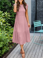 Women’s Comfortable Maxi Dress – Relaxed Summer Dress Pink