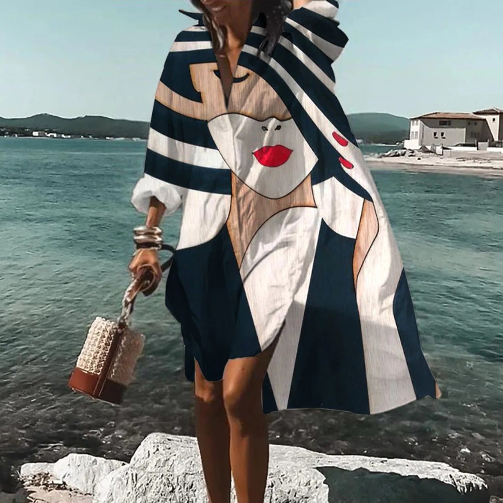 Women’s Casual Summer Shirt Dress – Relaxed Summer Dress Black