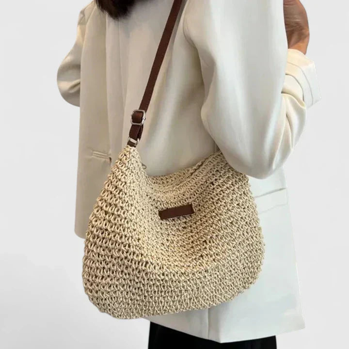 Women’s Relaxed Textured Shoulder Bag for Summer Styling
