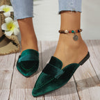Women’s Closed Toe Slip-On Fashion Mules – Everyday Footwear