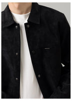 Men’s Versatile Button-Down Shirt Jacket with Pockets