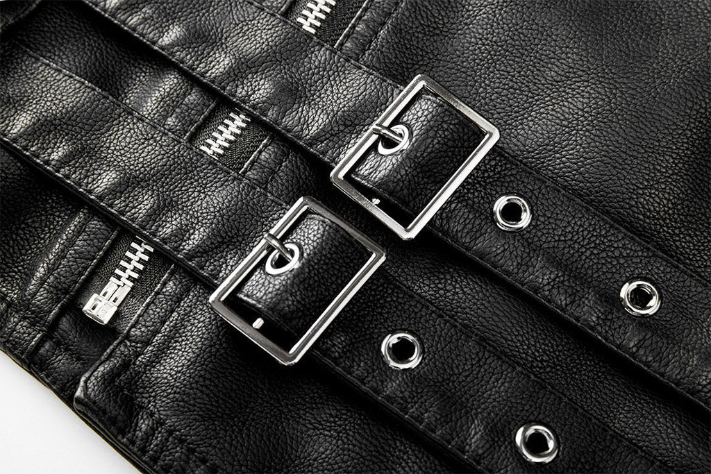 Men’s Classic Faux Leather Biker Jacket