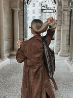 Women’s Faux Suede Trench Coat