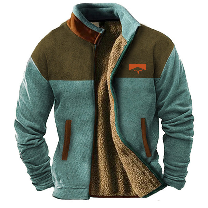 Men’s Casual Fleece Jacket Blue