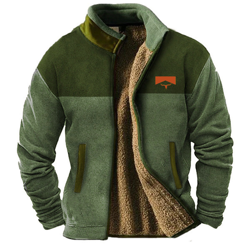 Men’s Casual Fleece Jacket Green
