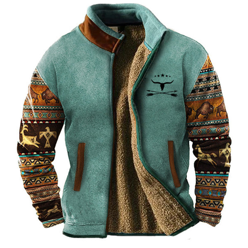 Men’s Casual Fleece Jacket Light Blue