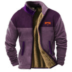 Men’s Casual Fleece Jacket Purple