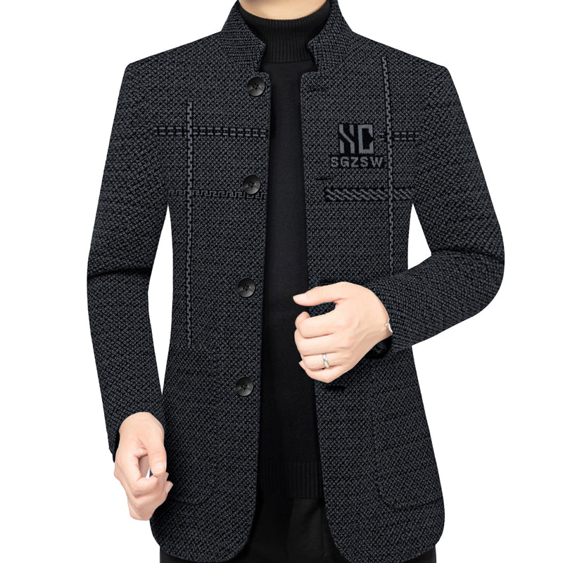 Men’s Stylish Fleece-Lined Jacket Black