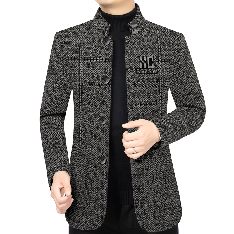 Men’s Stylish Fleece-Lined Jacket Khaki