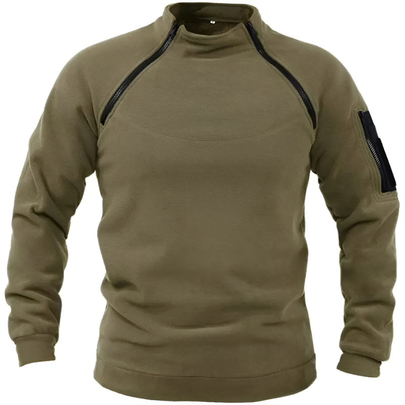 Men’s Warm Fleece Tactical Jumper Brown