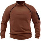 Men’s Warm Fleece Tactical Jumper Dark Brown