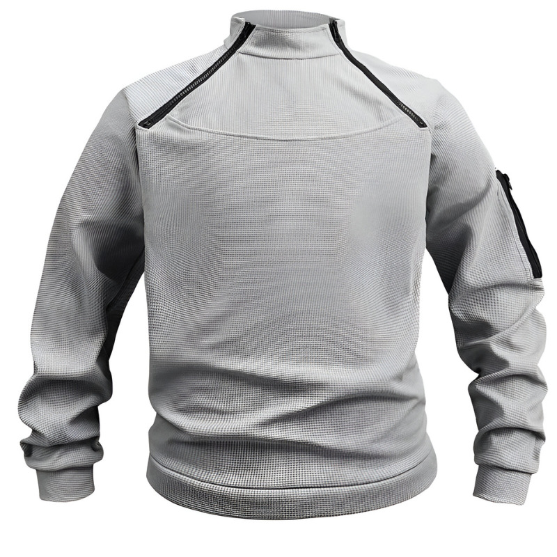 Men’s Warm Fleece Tactical Jumper Light Grey
