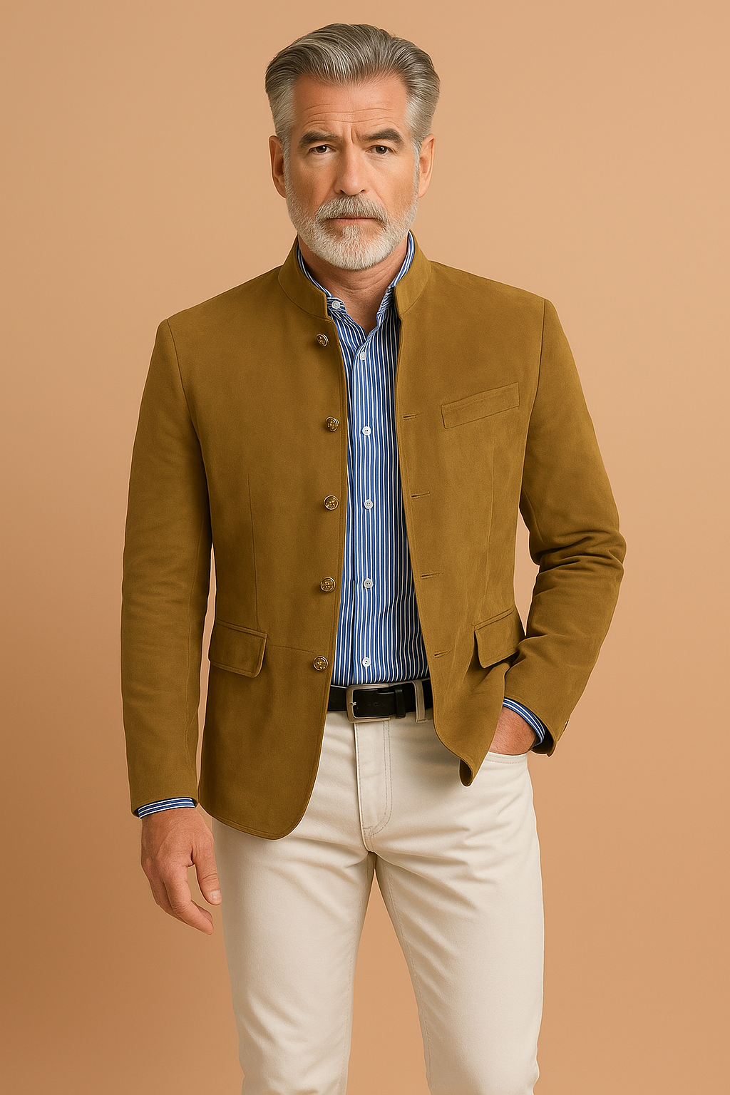 Men’s Elegant Formal Jacket Khaki
