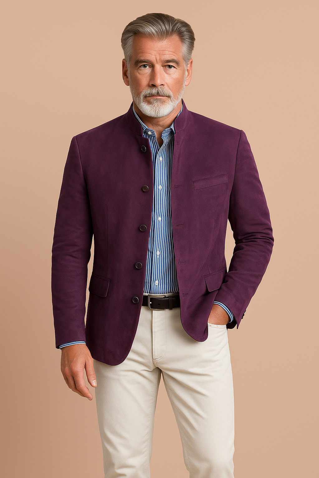 Men’s Elegant Formal Jacket Purple