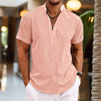 Men’s Lightweight Short Sleeve Shirt – Stay Cool and Comfortable Pink