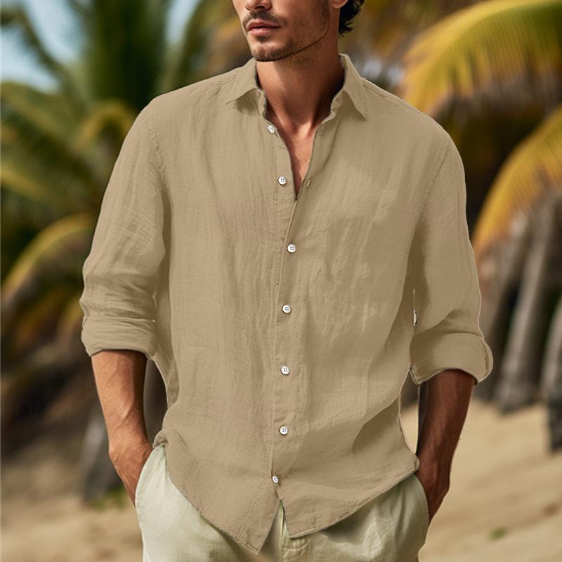 Men’s Lightweight Breathable Long Sleeve Shirt Khaki