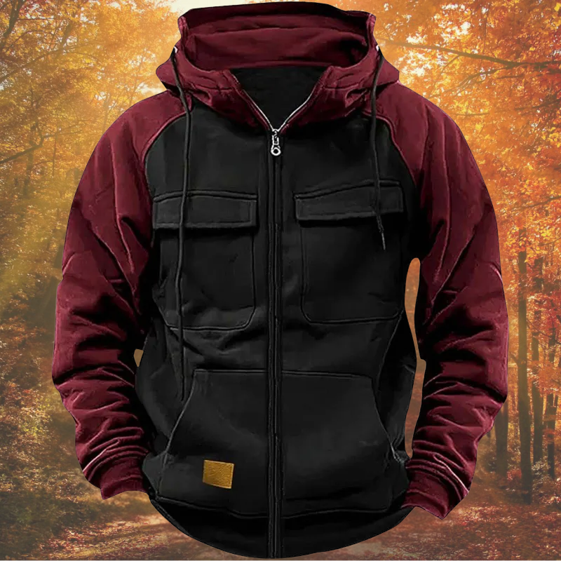 Men’s Casual Half-Zip Hoodie Black