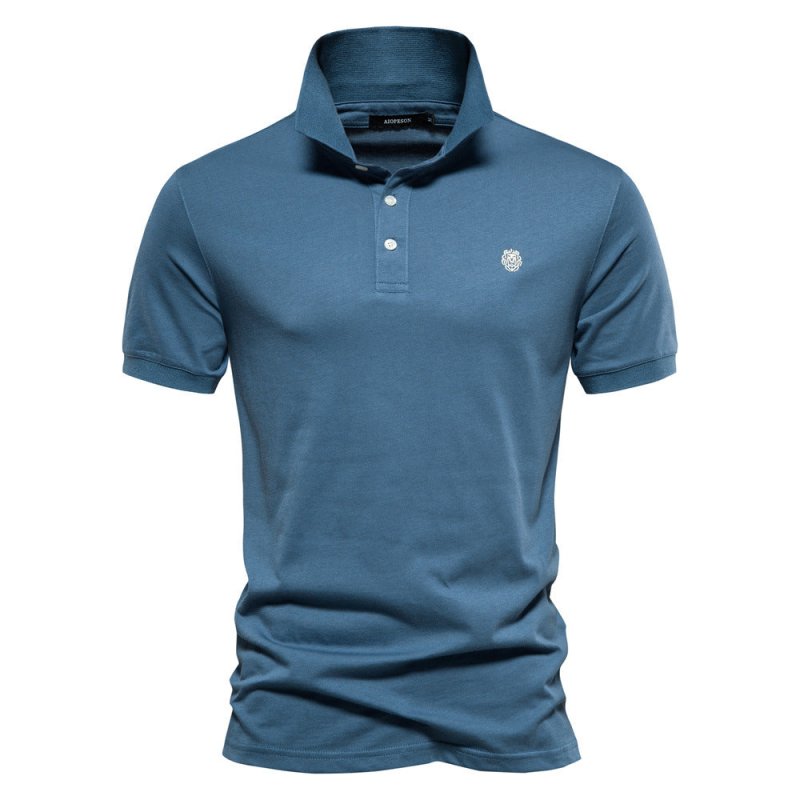 Men’s Lightweight Breathable Summer Polo Shirt Blue