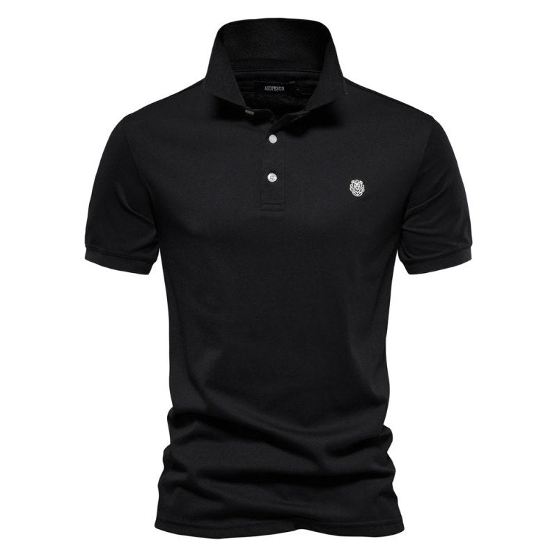 Men’s Lightweight Breathable Summer Polo Shirt Black