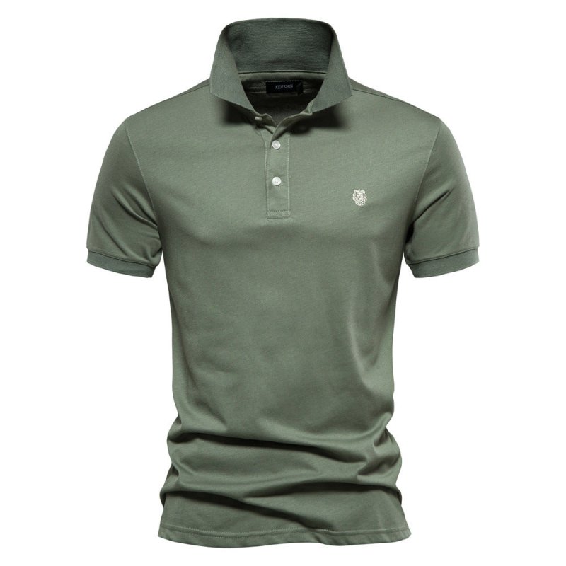 Men’s Lightweight Breathable Summer Polo Shirt Green