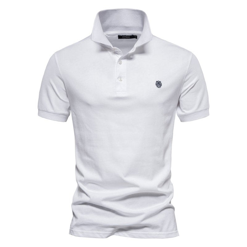 Men’s Lightweight Breathable Summer Polo Shirt White