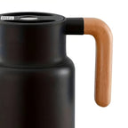 Modern Insulated Carafe with Wooden Handle for Hot Drinks