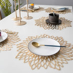 Ornamental Leaf Placemats Set of 6 | Elevated Table Styling Gold | 6 units