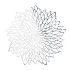Ornamental Leaf Placemats Set of 6 | Elevated Table Styling Silver | 6 units