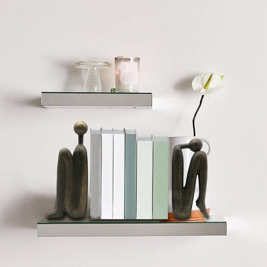 Sculptural Norwegian Resin Bookends | Artistic Home Decor