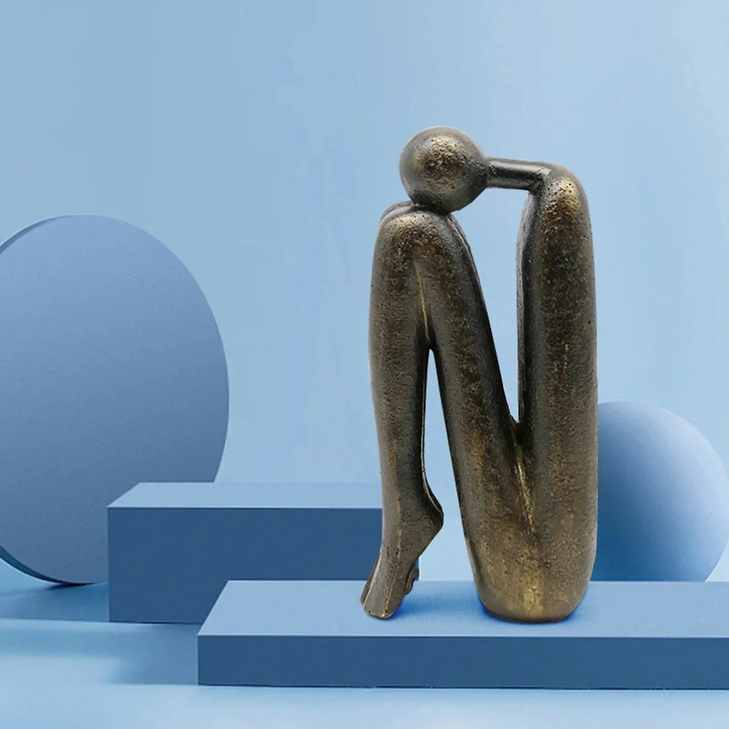 Sculptural Norwegian Resin Bookends | Artistic Home Decor