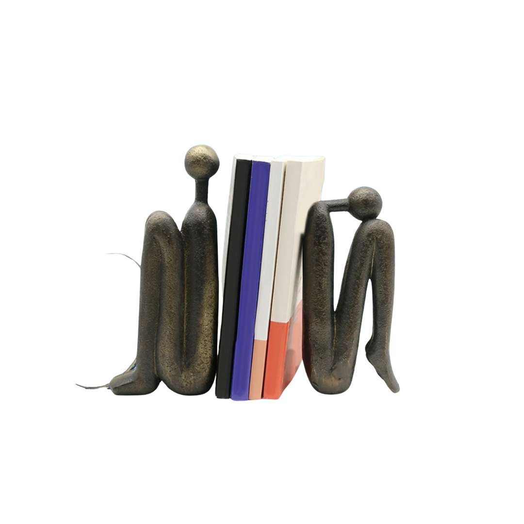 Sculptural Norwegian Resin Bookends | Artistic Home Decor