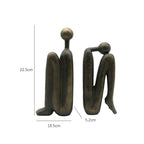 Sculptural Norwegian Resin Bookends | Artistic Home Decor