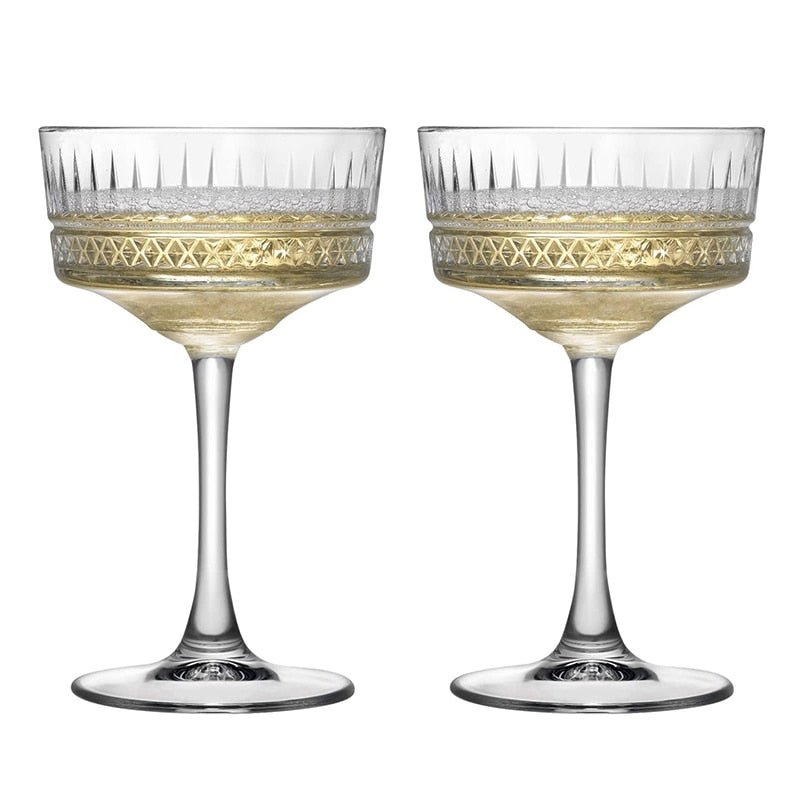 Cocktail Glasses Set of 2 | Elegant Kitchen Barware Glass Pack of 2 of 230ml