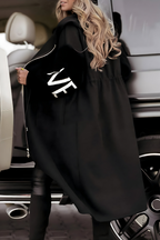 Women’s Hooded Jacket with Knitted Sleeves