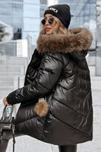Women’s Stylish Warm Hooded Parka Coat