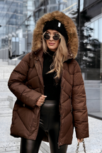 Women’s Stylish Warm Hooded Parka Coat