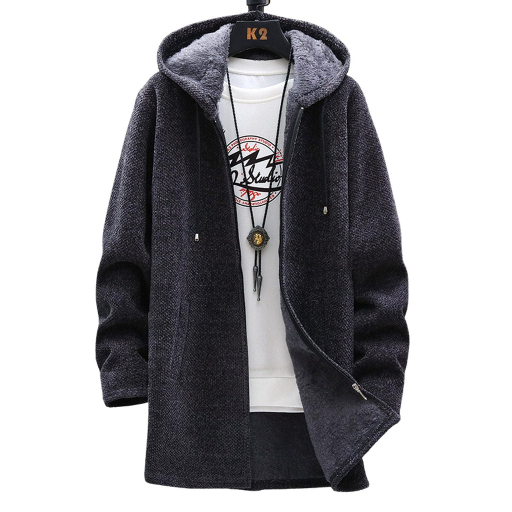 Women’s Stylish Hooded Jacket Dark Grey