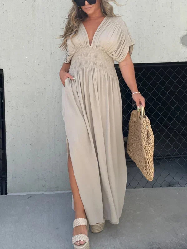 Women’s Elegant Maxi Dress Apricot