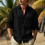 Men’s Lightweight Breathable Long Sleeve Shirt Black