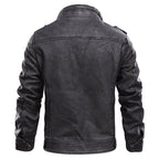 Men’s Classic Faux Leather Biker Jacket