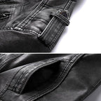 Men’s Classic Faux Leather Biker Jacket