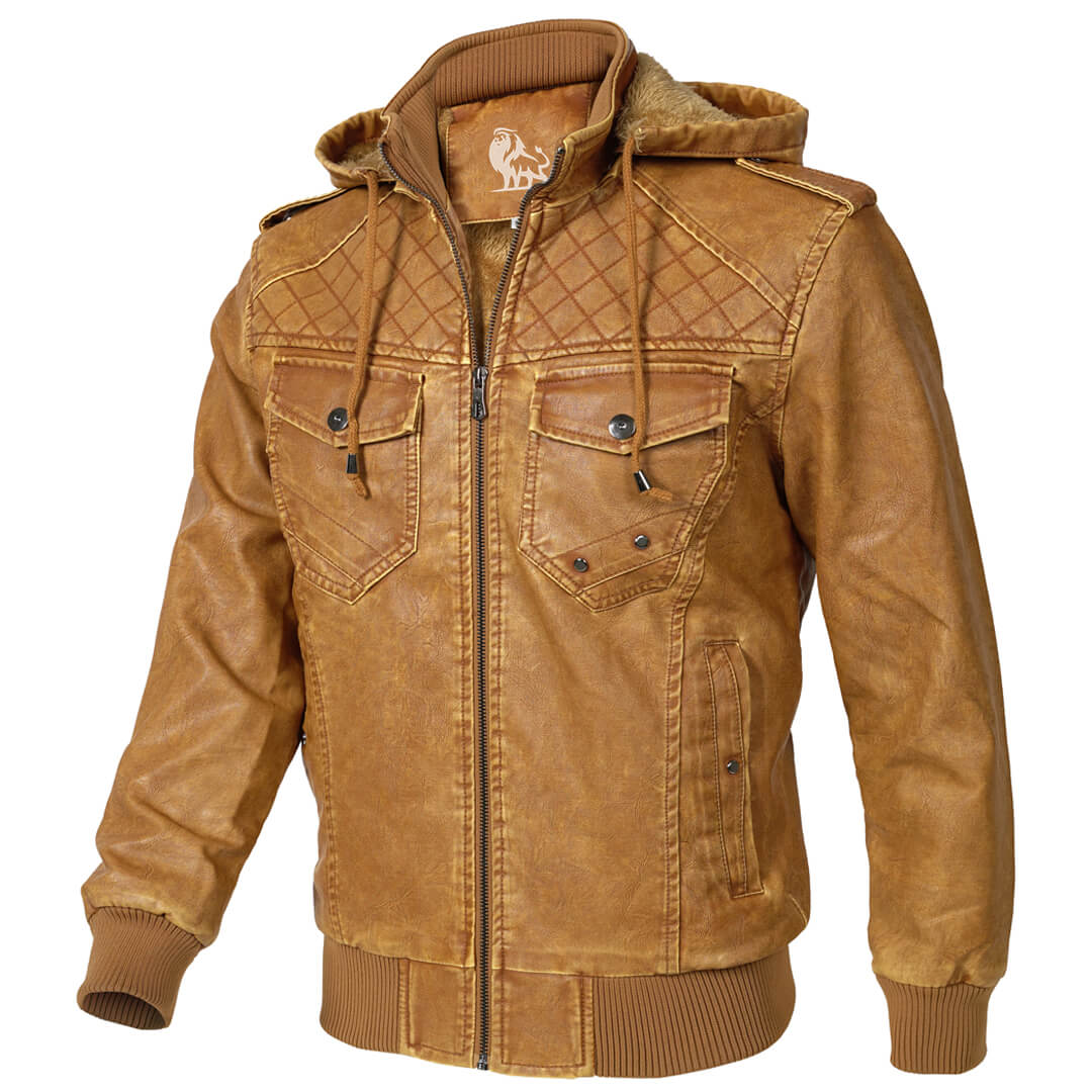 Men’s Luxe Leather-Look Jacket