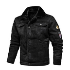 Men’s Warm and Versatile Leather Look Jacket Black
